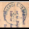 Bayern 1900, blauer Ankunft-K1 MUENCHEN 2 BPB rs. auf GB Reko-GaU m. Zusatzfr.
