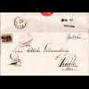 Österreich 1853, Mähren-L2 SAAR auf schönem Brief m. breitrandiger 6 Kr.