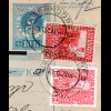 Österreich 1909, 12+60 H. m. perfins als Zusatzfr.auf Paketkarte v. Jägerndorf