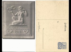DR PP54 C2, ungebr. Privat Ganzsache Postwertzeichen Ausstellung Berlin 1922