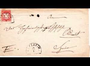 Bayern 1871, 3 Kr. auf Brief v. HKS HERXHEIM n. Speyer