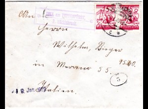 Österreich 1929, Brief m. Posthifstelle Zell am Pettenfürst P. Vöcklabruck 
