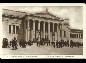 Griechenland, Athen Propylées du Palais Zappeion m. Personen, 1939 gebr. sw-AK