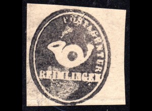 Bayern, REIMLINGEN, Postamts Siegel-Stempel auf Briefstück