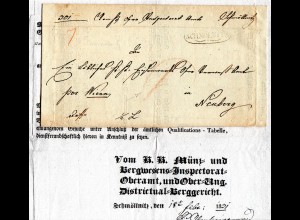 Österreich 1831, Zierstpl. SCHMÖLNITZ auf Brief m. gedrucktem Inhalt