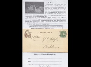Schweden 1920, Skane Konstforening, Bilder Brief v. Malmö m. 5 öre. #2200