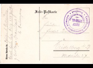 Belgien 1917, Karte v. Antwerpen m. Briefstempel Lagerkommandatur Brasschaet