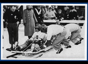 Olympiade 1936, Bob Schweiz I m. R. Capadrutt, Original Sammelbild. #1507
