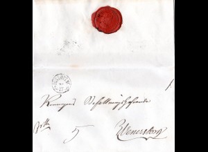 Schweden 1856, K1 JÖNKÖPING auf gesiegeltem Brief n. Wenersborg.