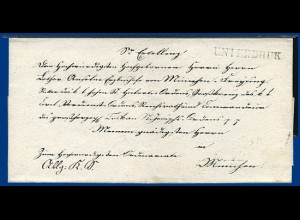 Bayern 1844, L1 Unterbruk (Unterbruck) auf Bischofs Brief n. München. #2788
