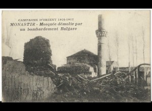 Monastir, Bitola, Mazedonien, sw- AK m. v. Bulgarien zerstörter Moschee #207