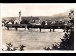 Säckingen m. Brücke, 1928 gebr. Foto-AK