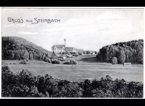 Bayern, Gruss aus Steinbach, 1911 gebr. sw-AK