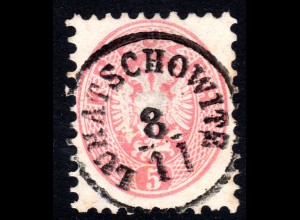 Österreich, 5 Kr. m. zentrischem Böhmen-K1 LUHATSCHOWITZ