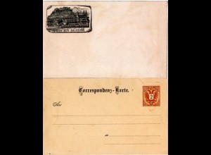 Österreich, Gruss aus Salzburg, AK Vorläufer rs. auf 2 Kr. Ganzsache Ausg. 1883