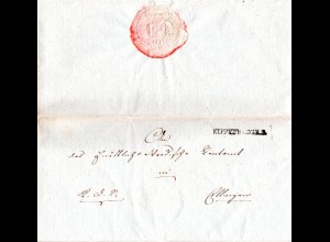 Bayern 1820, L1 KIPFENBERG R.3. auf Brief v. Greding n. Ellingen