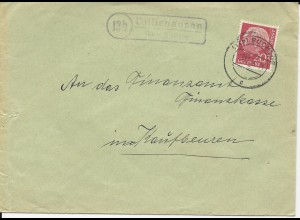 BRD 1956, Landpost Stpl. Dillishausen über Buchloe auf Brief m. 20 Pf. #102