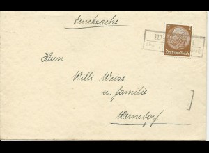 DR 1936, Landpost Stpl. Wernsdorf über Pockau, Entwerter auf Brief m. 3 Pfg #245