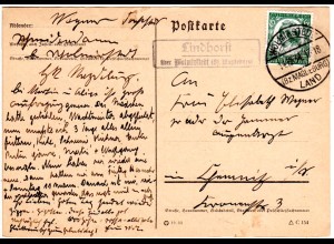 DR 1934, Lindhorst über Wolmirstedt, Landpost Stpl. auf Karte m. 6 Pf.