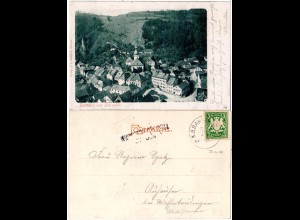 Bayern 1902, L2-Aushilfstpl. WASSERTRÜDINGEN als Ank.Stpl. auf AK v. Berneck