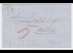 Schweiz 1869, Mellingen Fingerhut Stpl. auf Porto Brief n. Wohlen. #2467