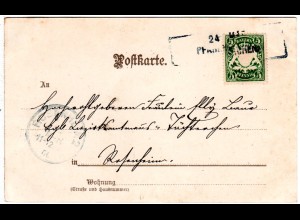 Bayern 1901, L2-Aushilfstpl. PFARRKIRCHEN auf Karte m. 5 Pf.