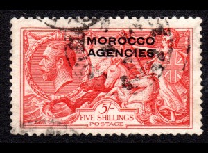 Marokko, Britisch Morocco Agencies Nr. 61, gest. 5 Sh. (Kat. 150 €)