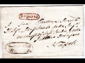 Italien Neapel, Oval-R1 BAGNARA auf Brief n. Napoli.