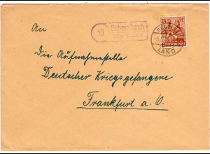 1948, Landpost Stpl. 10 SCHMALBACH über Döbeln auf Brief m. 24 Pf.