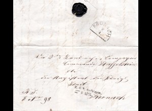 Bayern 1868, L2 K.G.E. Staffelstein auf schönem Brief n. Kronach.