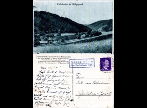 DR 1942, Landpost Stpl. KESSELMÜHLE über Reichenbach auf AK Kölbelmühle m. 6 Pf 