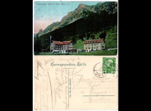 Liechtenstein 1903, 5 H. Österreich m. K1 VADUZ auf Farb-AK Alpenkurhaus Gaflei