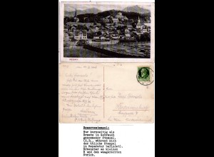 Bayern 1916, Reservestempel MIESBACH R auf sw-AK m. 5 Pf. (Helbig 60)