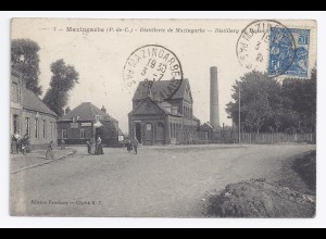 Frankreich 1929, Mazingarbe, Distillerie, gebr. sw-AK. #496