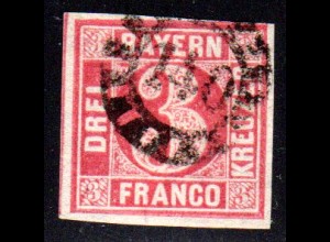 Bayern, MR 140 FREYUNG klar auf voll-/breitrandiger 3 Kr. 