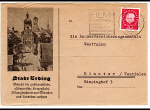BRD 1960, Stadt Erding, Werbe Bilderbrief m. 20 Pf