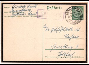 DR 1934, Landpoststempel DANNIGKOW über Gommern auf 6 Pf. Ganzsache