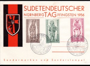 Nürnberg, Ereigniskarte m. Sonderstempel Sudetendeutscher Tag Pfingsten 1956