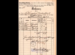 Bayern 1900, Rechnung Telegramm u.Telefongebühren, Postformular m. K1 Kulmbach 2