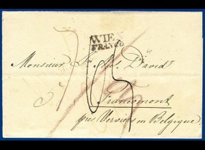 Österreich 1832, Franco/Porto Brief Wien - Belgien. #S234