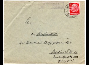 DR 1935, Landpoststempel BORSTHUSEN über Gard (Schleswig) auf Brief m. 12 Pf.
