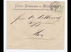 Bayern, EF 1 Kr. auf schönem Orts Brief München. #810