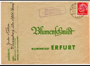 DR 1937, Landpost Stpl. WINZENBURG über Alfeld (Leine) auf Brief m. 12 Pfg. 