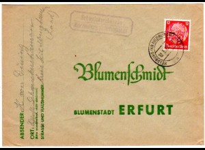 DR 1937, Landpost Stpl. SCHWEICKERSHAUSEN über Heldburg auf Brief m. 12 Pf.
