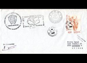 Frankreich Antarktis 1984, 4 Fr. auf Marion Dufresne Brief v. Tulear Madagascar