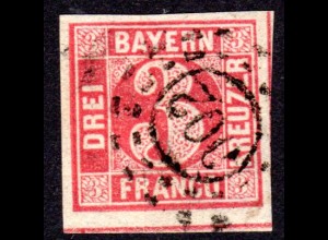 Bayern 9, oMR 602 Reuth b. E. nahezu zentrisch auf breitrandiger 3 Kr.