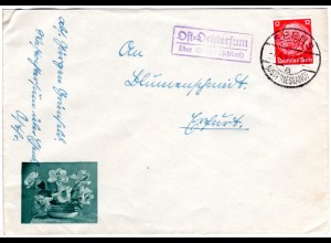 DR 1941, Landpost Stpl. OST-OCHTERSUM über Esens auf Brief m. 12 Pf.