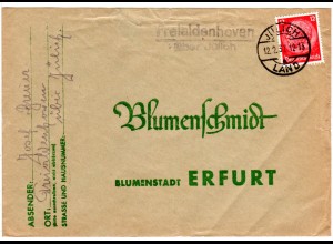 DR 1937, Landpost Stpl. FREIALDENHOVEN über Jülich auf Brief m. 12 Pf.