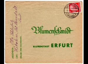 DR 1936, Landpost Stpl. OBER BACKEN über Herrnstadt auf Brief m. 12 Pf.