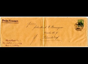 DR 1902, 5 Pf. Germania Privatganzsachen Umschlag, gebr. v. Berlin.